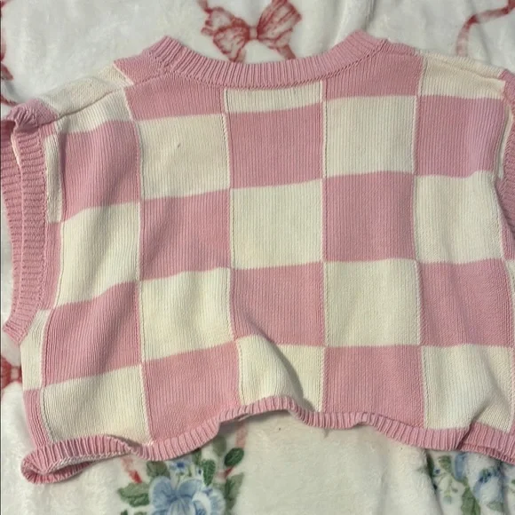 Papermoon Pink and Cream Knit Sweater - Picture 3 of 3